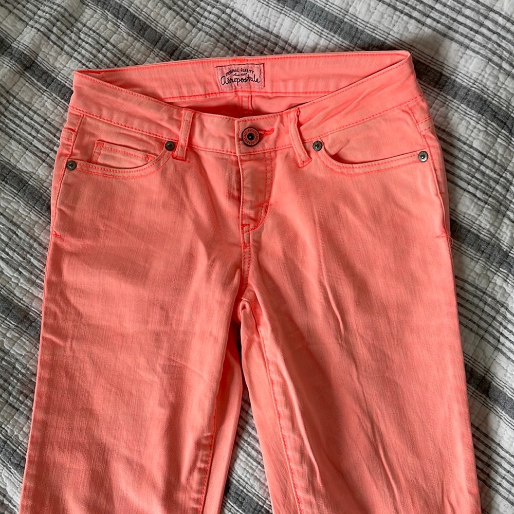 Aeropostale neon denim